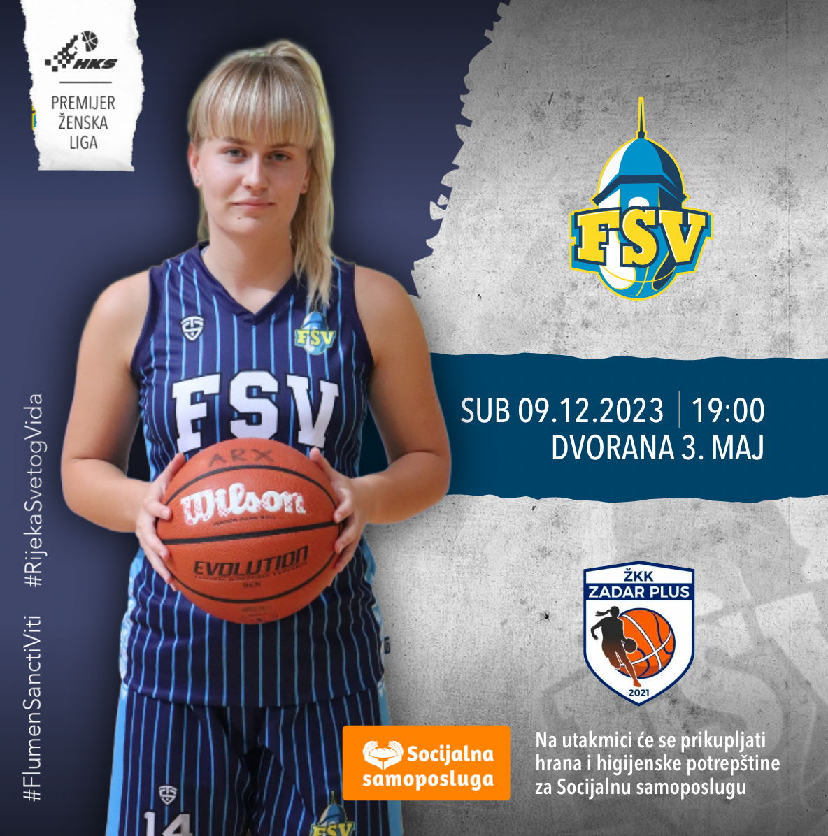 NAJAVA / KK FSV – ŽKK ZADAR PLUS